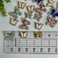 Rhinestone Butterfly Flat Back Charms Mixed