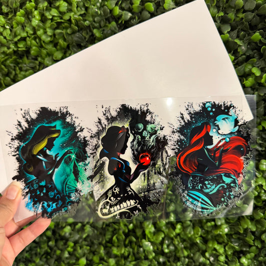 S36 Princess Silhouette Single Sided UVDTF WRAPS