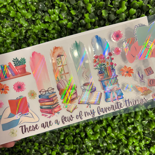H4 My favorite Things Books Holographic UVDTF WRAPS