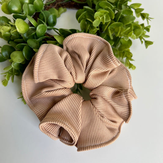 Silky Light Brown Scrunchies