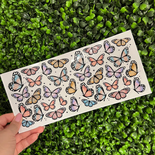J4 Colorful Butterflies Single Sided UVDTF WRAPS