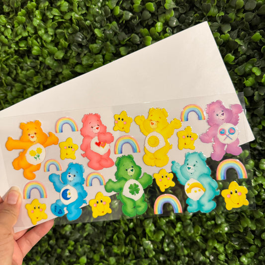R12 Colorful Bears Single Sided UVDTF WRAPS