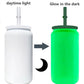 Glow in Dark 16 Ounce Stainless Steel Sublimation Can with Two Lids and Plastic Straw Blanks