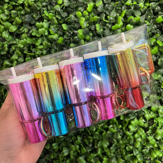 Metallic Color Mini Keychain Tumblers