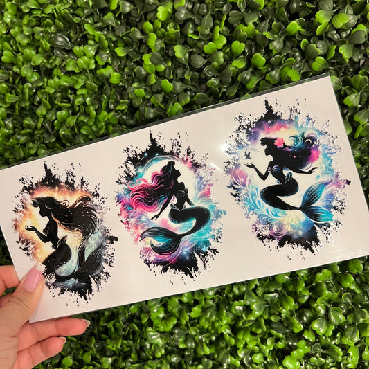 S4 Mermaid Silhouette Single Sided UVDTF WRAPS