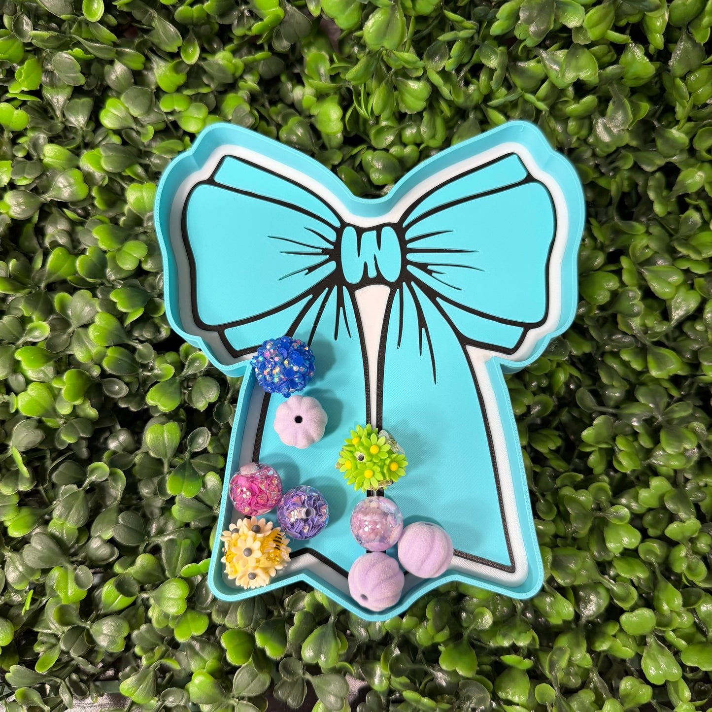 Bow with Long Tails Tray Multi Use Tray Sold Individually