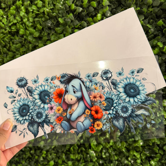 R6 Donkey and Sunflowers Single Sided UVDTF WRAPS