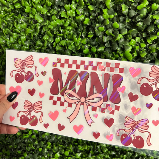 A21 Mini Cherries and Bows Holographic UVDTF WRAPS