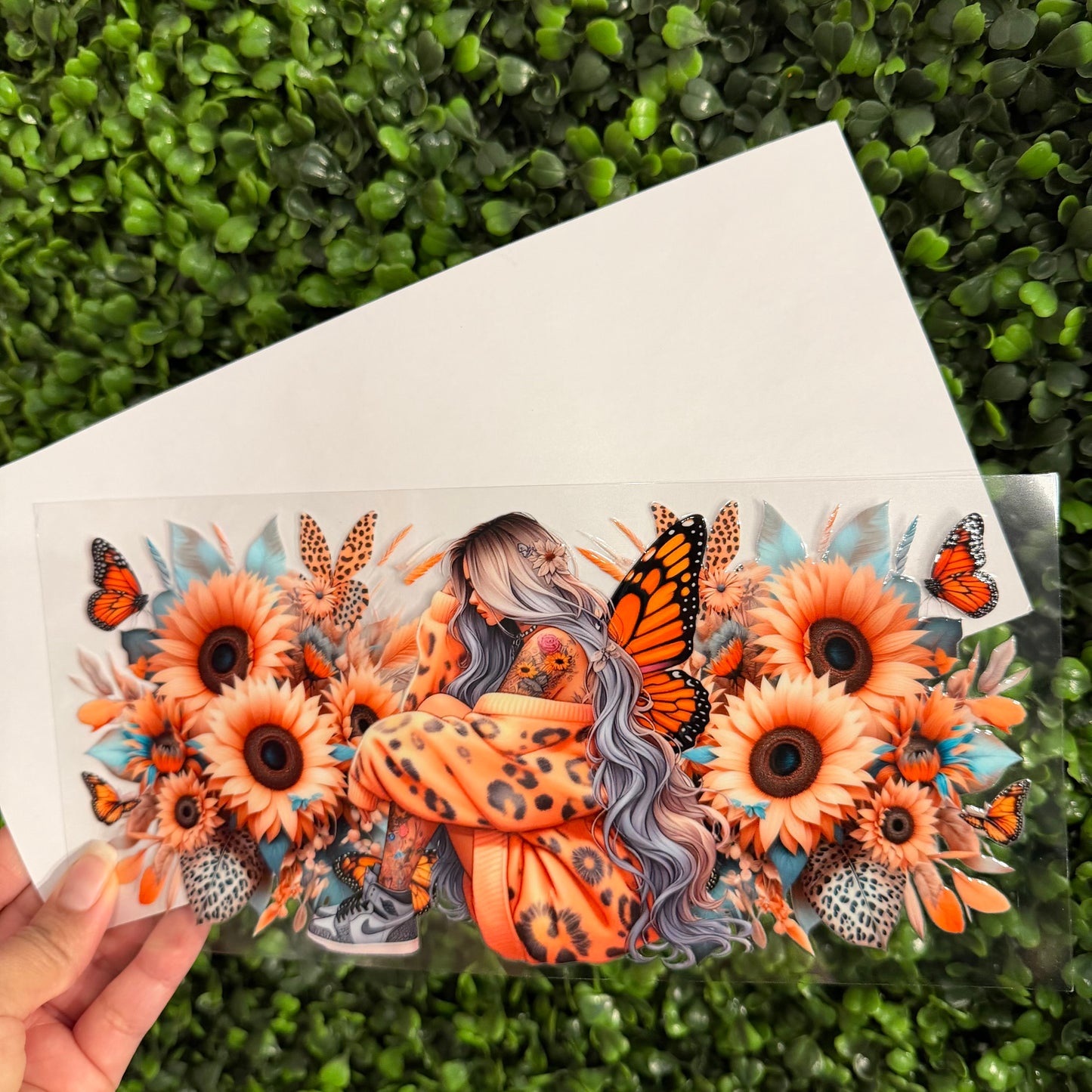J15 Girl and Monarchs Single Sided UVDTF WRAPS