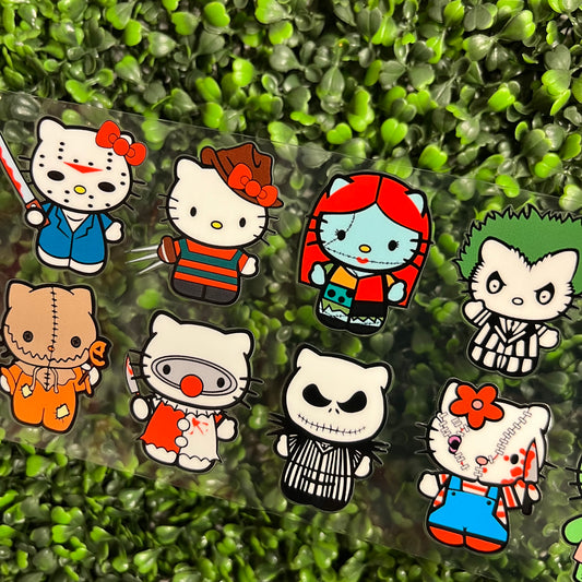 Q5 Spooky Cat Characters  Single Sided UVDTF WRAPS
