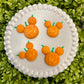 Pumpkin Jack-o’-lantern Mouse Ears Flat Back Charms Mixed 4 pcs