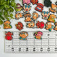 Highland Cows Rubber Flat Back Charms Mixed 8 pcs