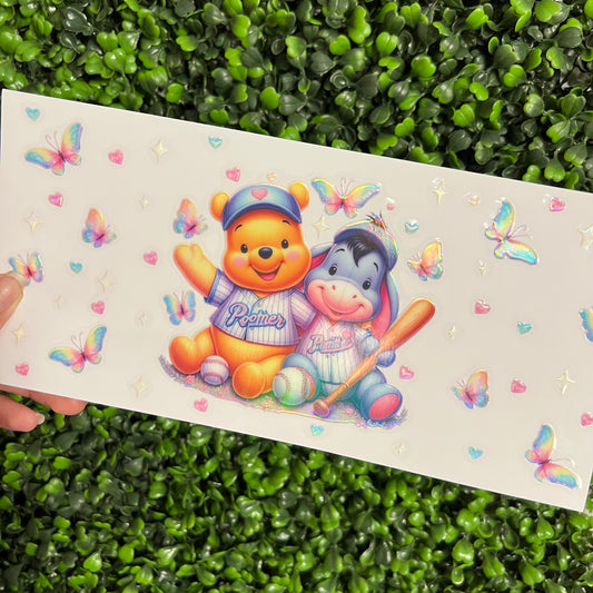 R3 Baseball Honey Bear and Donkey Holographic UVDTF WRAPS