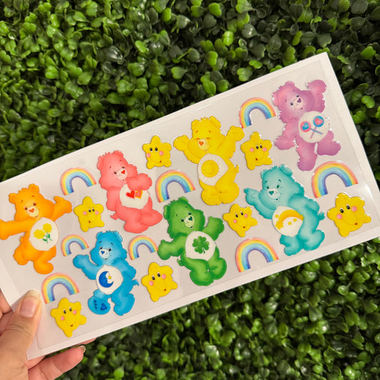 R12 Colorful Bears Single Sided UVDTF WRAPS