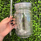 20 oz Acrylic Mason Mug with handle with Lids and Plastic Straw Cup Blanks PRE-DRILLED