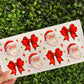 Y18 Santa and Red Bows Single Sided UVDTF WRAPS