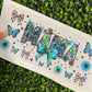 #241 Turquoise Mama Cow Western Holographic UVDTF WRAPS