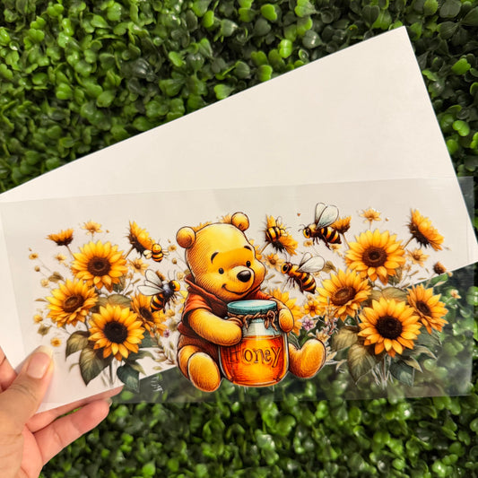 R5 Honey Bear and Sunflowers Single Sided UVDTF WRAPS