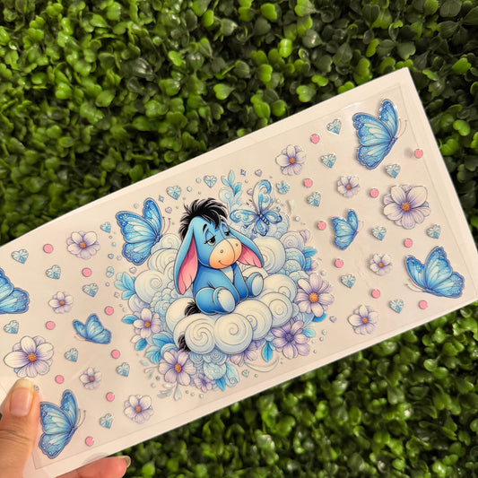 R7 Donkey and Butterflies Single Sided UVDTF WRAPS