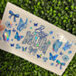 #270 Boy Mom Blue Floral Butterflies Holographic UVDTF WRAPS