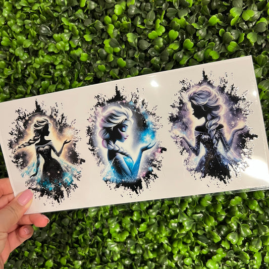 S9 Ice Princess Silhouette Single Sided UVDTF WRAPS
