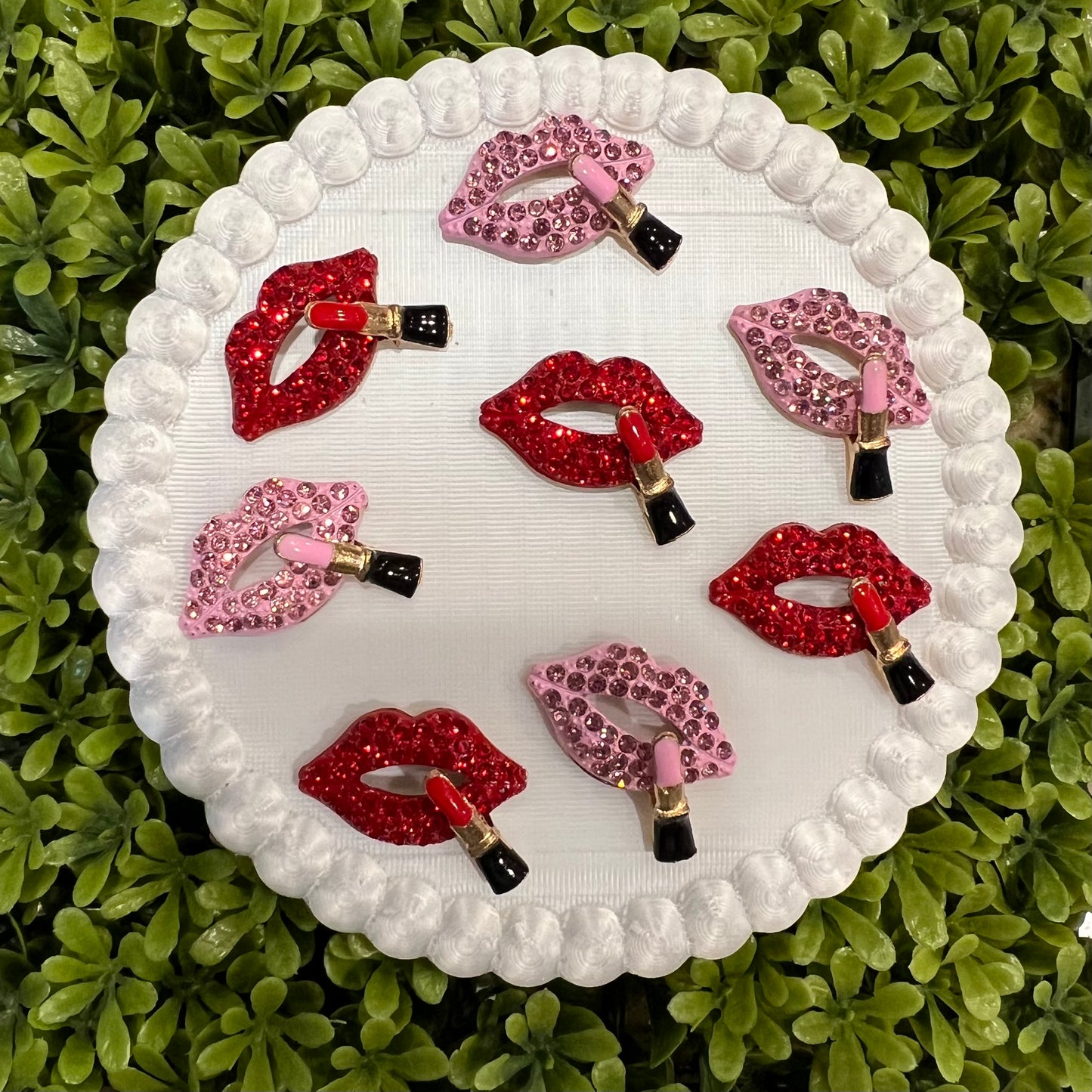 Rhinestone Lips Flat Back Charms Mixed SOLD INDIVIDUALLY