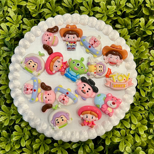 Toys Flat Back Charms Mixed 8 pcs