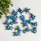 Alien Navy Blue Flat Back Charms Mixed 6 pcs