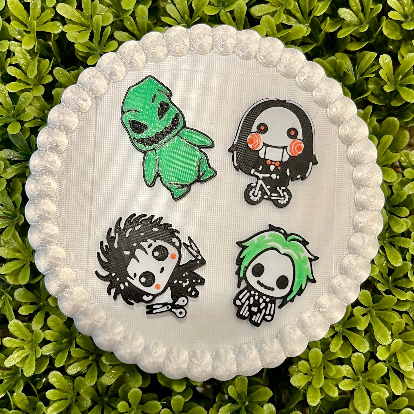 Horror Characters Flat Back Charms Mixed 4 pcs