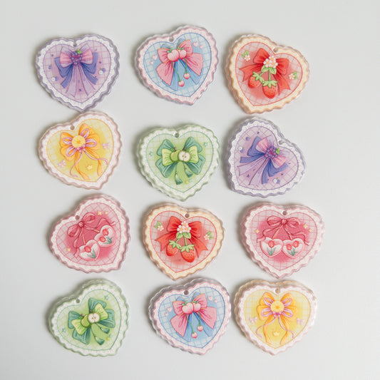 Coquette Hearts Flat Back Charms