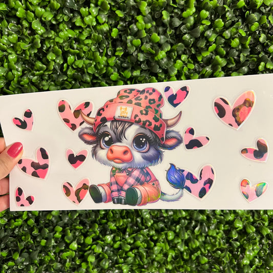 M5 Cow Cheetah Hearts Holographic UVDTF WRAPS