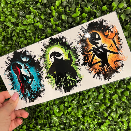 W1 NBC Silhouette Spooky Silhouette Single Sided UVDTF WRAPS