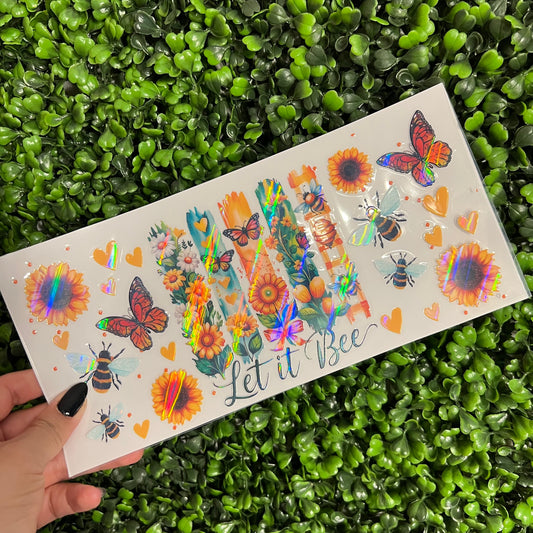 i8 Let it Bee Sunflowers Holographic UVDTF WRAPS