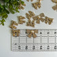 Gold Bows Rhinestone Pearl Flat Back Charms Mixed 4 pcs