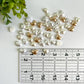 Pearl Hearts Flat Back Charms Mixed 12 pcs