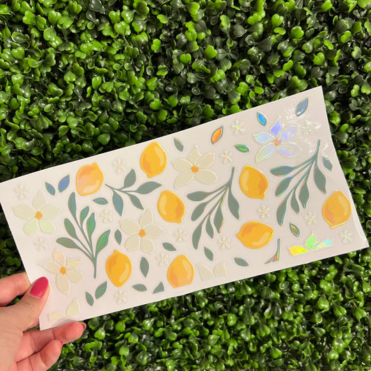 N6 Lemons and Floral Holographic UVDTF WRAPS