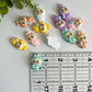 Bubu with Cup Flat Back Charms Mixed Colors 12 pcs