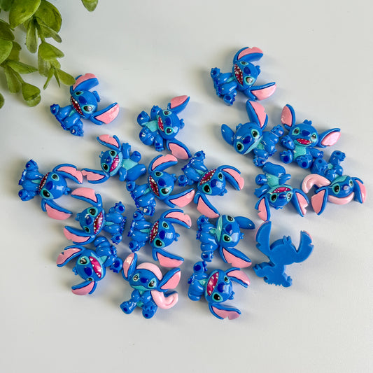 Alien Royal Blue Flat Back Charms Mixed 6 pcs