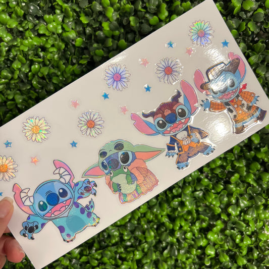 T5 Alien in Costume Holographic UVDTF WRAPS