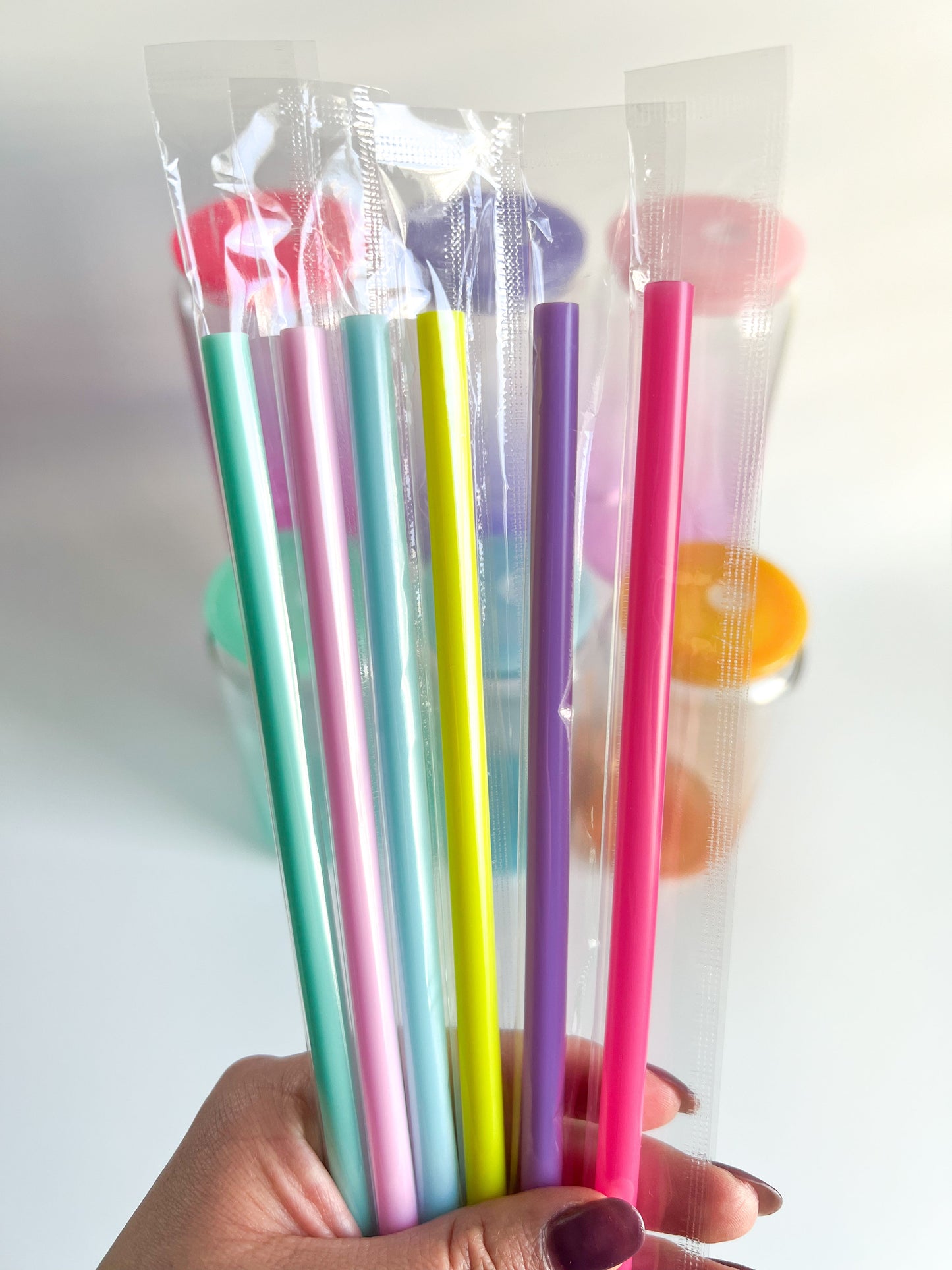 Blank Jelly Ombre Glass Can 16 oz with Matching Straws SET