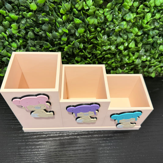 Bubblegum Girl 3 Compartment Organizer