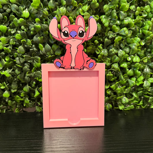 Pink Angel Sticky Note Holder