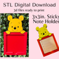 Honey Bear 3x3 Sticky Note Holder Digital Download