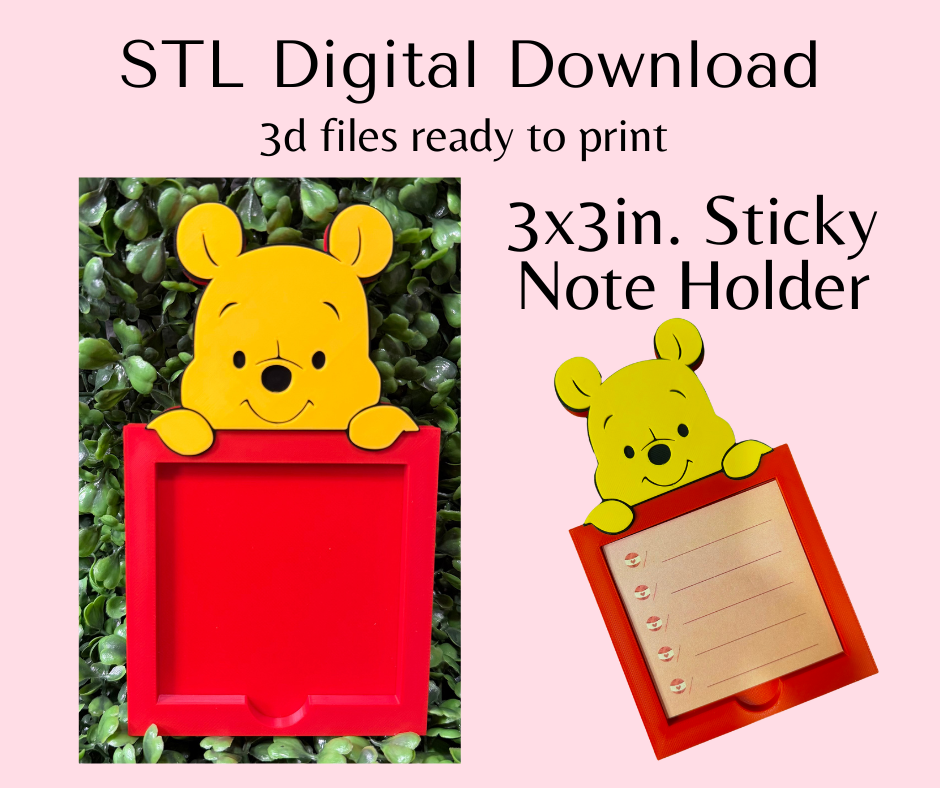 Honey Bear 3x3 Sticky Note Holder Digital Download