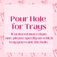 Pour Hole For Trays ONLY