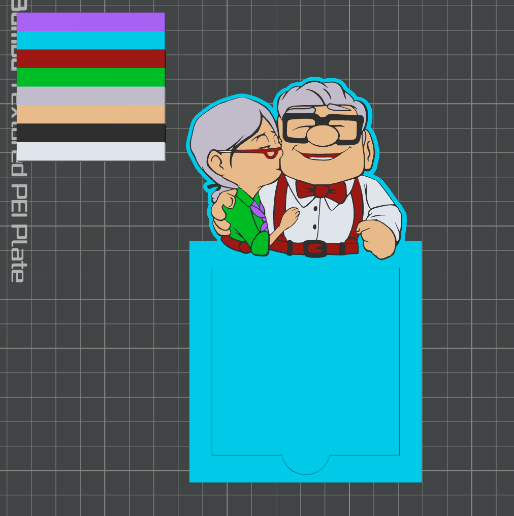 Adventure Old Couple Sticky Note Holder