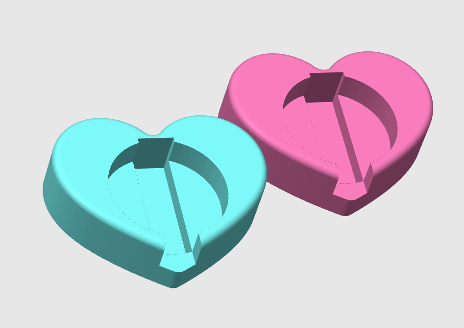 Single Heart Badge Reel Stand