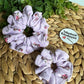 Floral on Purple Scrunchies