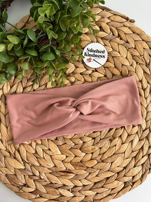 Dusty Rose Solid Color Headband