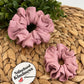 Pink Wide Ribbed Scrunchies